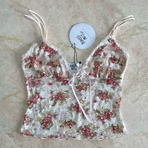 *NWT* Princess Polly Amessa Lace Top Floral